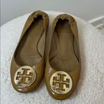 Tory Burch Women's gold Brown Loafers with Gold Logo size 8-8.5. Photo 1