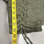 Vince Camuto  Pants Womens Moto Lace Up Cuff Skinny Ankle Stretch Green Size 12 Photo 8