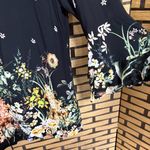 Coco + Carmen  Black Floral Beaded‎ Neckline Top Size Small/Medium Photo 3