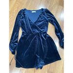 Urban Outfitters  Velvet Surplice Playsuit Photo 4