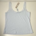 SKIMS Soft Lounge Lace Trim Ribbed Camisole Cami Shirt in Mineral Blue Photo 4