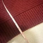 Harper Heritage Bubble Sleeve Sweater S Burgundy Chunky Knit Textured Photo 2