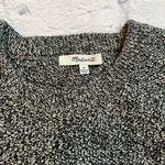 Madewell  Black and White marled Cross Back Sweater boxy winter knit M Photo 1