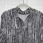 John Mark Black/white high neck mini dress w/ feather design Photo 5