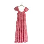 The Great Whipstitched Plumeria midi Dress tiered pink Floral prairie Sz XS Photo 2