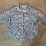 L.L.Bean  Wrinkle-Free Floral Button Shirt Photo 0