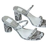 Dolce Vita Noles Shadow Snake Print Leather Sandals Gray 9.5M Strappy Dressy Size 9.5 Photo 3