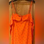 Urban Outfitters Ooh La La Orange Red Rouge Side-Slit Romper Overlay Maxi Dress Photo 5