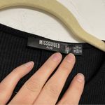 Missguided  Black Ribbed Knit Bell Sleeve Babydoll Mini Dress Women 18 Whimsigoth Photo 6