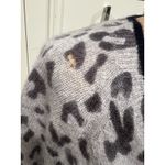 360 Cashmere  Leopard Animal Print Pullover Sweater V Neck Cozy Soft READ Photo 4