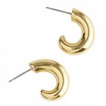 Madewell  Chunky Half Hoop Earrings Pale Gold NWT Photo 1