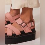 Dr. Martens Peach & Black Voss II Quad Sandals - Size 8 Photo 1