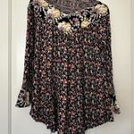 Free People  Wildflower Fields Tunic Shirt Boho Multi Color Flowy Top Sz S Small Photo 1
