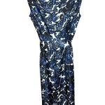 Talbots Vintage Pure Silk Women's Blue & White 100% Silk Floral Sheath dress Photo 1