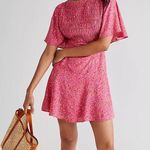 Free People NWT  Florence Mini Dress in Femme Combo Pink XS- Adorable! Photo 0