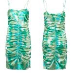 Ganni NWOT  Organic Silk Satin Ruched Mini Dress Photo 5