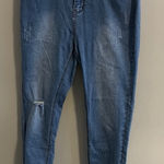 Encore jeans Distressed Medium Wash Frayed Hem Women's Jeans Photo 0