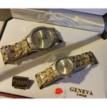 Geneva Men's & Women's Gold & Silver Tone Vintage Classic Collection Watch Set Photo 1