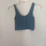 Me to We  blue lettuce edge crop top size S Photo 5