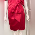 Milly  Red Midi Dress with Bow Accent original price $550 Photo 2