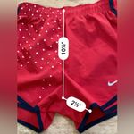 Nike Dri Fit Tempo Women’s Sz‎ XS Red/Navy Star Print Running Shorts Red Photo 8