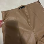ZARA Beige Leather Pants Photo 1