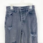 PacSun  Black Wash High Rise Straight Ripped Distressed Frayed Hem Jeans, Size 24 Photo 8