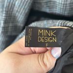 Mink Design Plaid Gray Blue Oversized‎ Blazer Small Dark Academia Photo 2