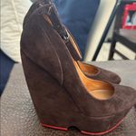 L.A.M.B. Dark Brown Platform Wedges Photo 2