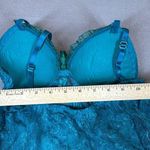 Unbranded Nightie Womens XL Teal Green Molded Cup Babydoll Lace V Neck Teddy Photo 5
