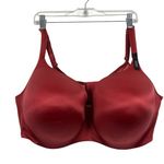 Avenue New Women’s Contour T Shirt Lace Detail Underwire Bra Red Satin size 46H Photo 1