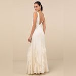 Lulus LULU’S Deluca Ivory Sleeveless Ruffled Maxi Dress Photo 5