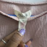Madewell waffle thermal top long sleeve shirt in pink size medium. Photo 4
