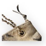 DKNY ᪥ Crossbody Leather Convertible Bag ᪥ Double Chain ᪥ Metallic Python Print Photo 13