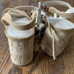 Attention Suede Camel Cork Open Toe Summer Heels Photo 3