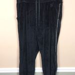 Victoria's Secret Victoria’s Secret Women’s Black Velour Rhinestone Sides Jogger Sweatpants Photo 0