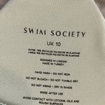 Swim Society Carmen triangle ribbed bikini top green print size 6 New Photo 1