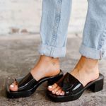 Forever Young Black Jelly Block Heels  Photo 1