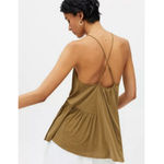 Urban Outfitters  Venus High-Neck Tunic Olive Green Top Photo 1