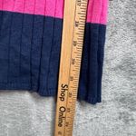 Vilagallo Sweater Medium Colorblock Ribbed Cotton Pink Orange Tan Navy Retro Mod White Photo 8