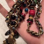 ALDO Signed Long Multi Color Costume Necklace Tassel - Adjustable Length Photo 5
