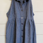 Alyn Paige New York Womens Dress Collar Button Front Sleeveless Blue Size 11/12 Photo 0