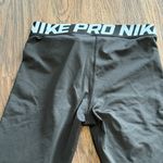 Nike Black Dri-Fit Performance Logo Waistband Leggings Black White Size Large Photo 10