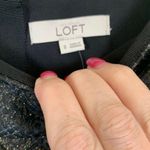 Ann Taylor LOFT Gold Shimmer Mini Skirt New Navy Blue Size 8 Photo 2