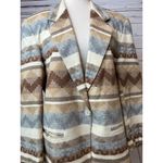 NWOT Casablanca Blazer Wool Blend Lined Jacket size‎ 10 Aztec Vintage Equestrian Tan Photo 5