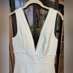 Cinq à Sept Cinq a Sept mini dress Aurora Fringe V Neck A Line bride bridal scuba flare Photo 3