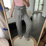 Urban Outfitters  Women’s Small Grey White Striped High Waist Wide Leg Pants Photo 1