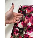 Banana Republic Pencil Skirt Sz 4 Satin Floral Pockets Belted Paperbag Girl Boss Photo 4