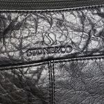 Stone & Co Black Black Distressed Leather Shoulder Bag Photo 7