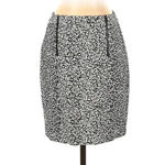 Ann Taylor Chic Party Metallic Grey Animal Leopard Print Pencil Skirt Size 2 XS Photo 1